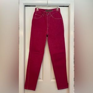 LEVI'S Vintage Jeans 90s Women's Size 7 Pink High Waist Grunge Punk Chic Pants
